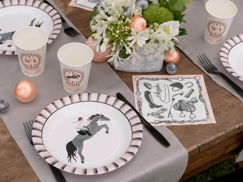 Talerzyki papierowe Jazda konna - 22,5 cm - 10 szt.