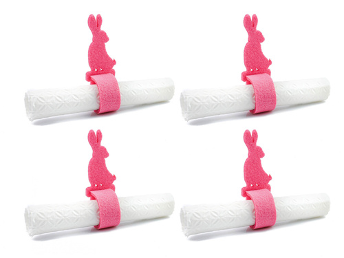 Serwetniki ze wzorem świątecznym - Zajączek Wielkanocny - 21 cm - 4 szt.