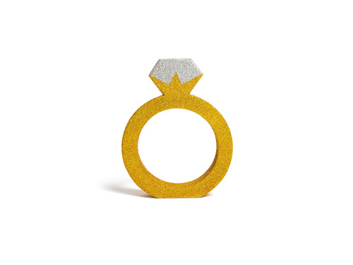 Brokatowa dekoracja Pierścionek - 21 cm - 1 szt.