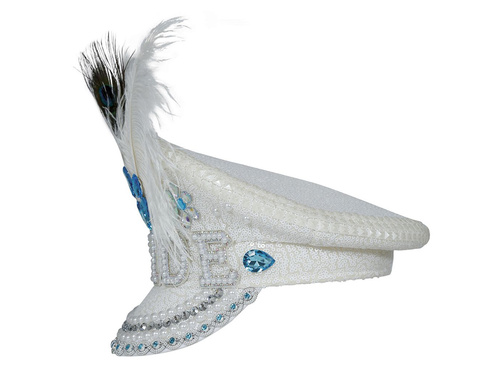 Czapka z kryształkami i piórami Bride - 1 szt.