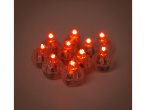 Diody LED do balonów czerwone - 10 szt.