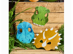 Maski papierowe Dinozaury - 6 szt.