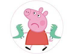 Dekoracyjny opłatek tortowy Świnka Peppa - 20 cm
