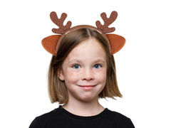 Opaska Rogi renifera z uszami brązowa - 1 szt.