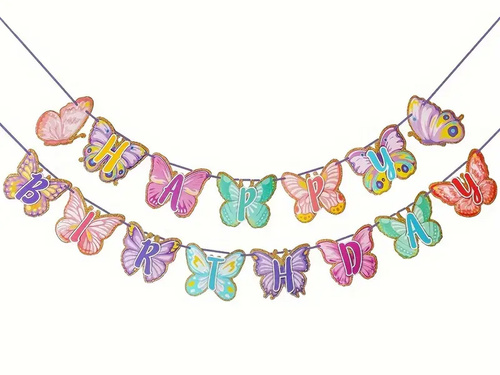 Girlanda Motylki Hapy Birthday - 500 cm - 1 op.