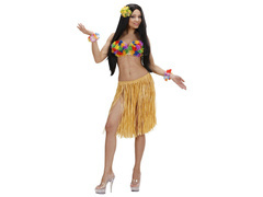 Spódniczka hawajska krótka słomkowa - 55 cm - 1 szt.