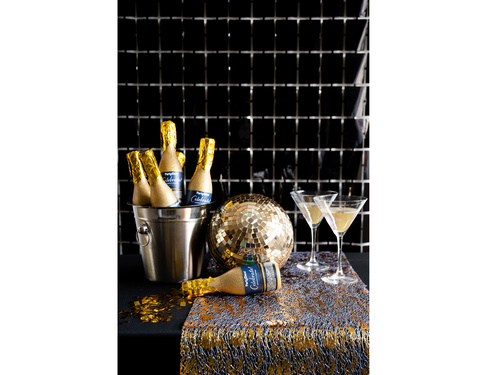 Tuba strzelająca butelka szampana złota - 20.5cm - 1 szt.