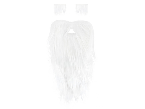 Siwa broda Mikołaja z wąsami i brwiami - 1 op.