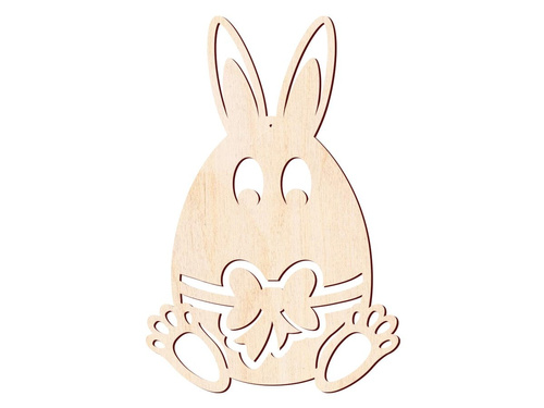 Jajko-Zajączek Wielkanocny drewniany - 57 cm - 1 szt.