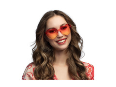 Okulary imprezowe festiwalowe w serca pomarańczowe