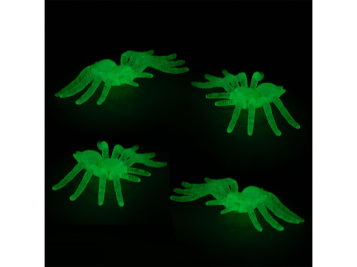 Pająki fluorescencyjne z przyssawkami na Halloween - 2 szt.
