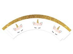 Papilotki na babeczki Piękny Jednorożec - 6 szt.