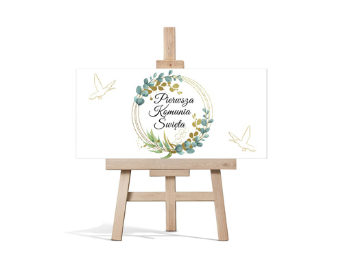 Plakat komunijny - I Komunia Święta - 70x33 cm