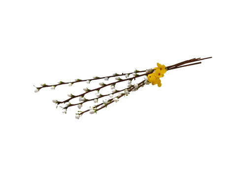 Bazie wielkanocne z listkami - 50 cm - 5 szt.