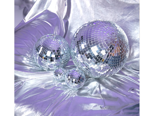 Kula dyskotekowa lustrzana srebrna - 15 cm - 1 szt.