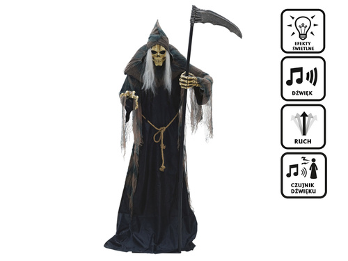 Dekoracja stojąca Żniwiarz z kosą - 182 cm - 1 szt.