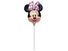 Balon foliowy do patyka - Myszka Minnie - 30 cm