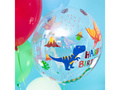Balon foliowy urodzinowy Dinozaury Happy Birthday - 45 cm - 1 szt.