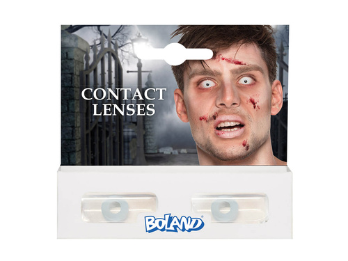 Soczewki kontaktowe "Biały Zombie" - 3 miesięczne