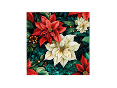 Serwetki bożonarodzeniowe Poinsecja - 33 cm - 20 szt.
