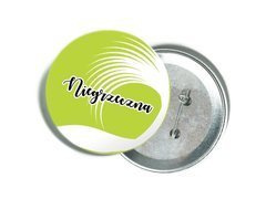 Przypinka z napisem Niegrzeczna na Wieczór Panieński