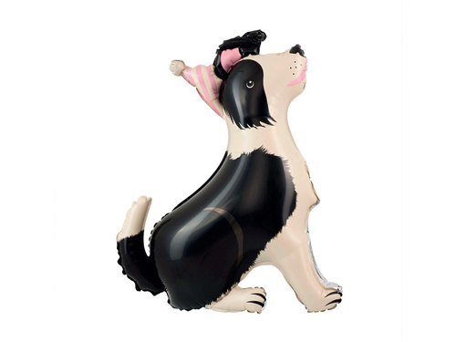 Balon foliowy stojący Pies Border Collie - 76x92 cm - 1 szt.