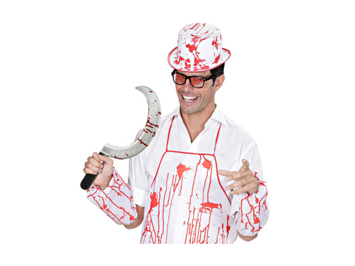 Zakrwawiony plastikowy sierp - 45,5 cm