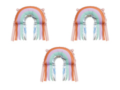 Balon foliowy Pastelowa Tęcza - 38x41 cm - 3 szt.