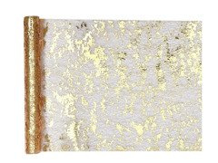 Dekoracja bieżnik błyszczący na stół - złoty - 28 cm x 5 m - 1 szt.
