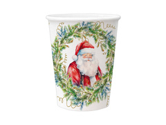 Kubeczki papierowe na Święta Bożego Narodzenia Święty Mikołaj - 250 ml - 8 szt.