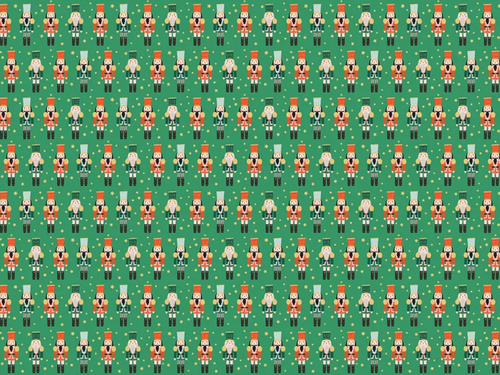 Papier do pakowania prezentów Dziadek do orzechów - 70 x 200 cm - 1 szt.