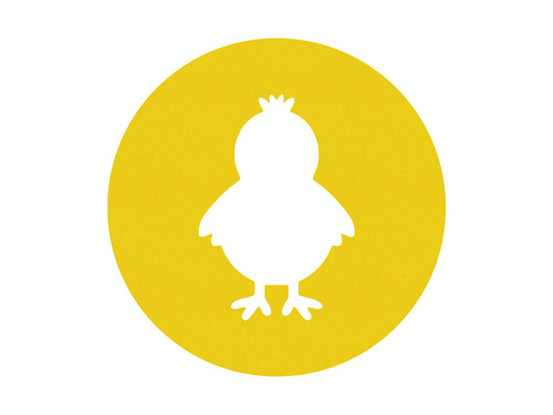 Podstawka pod kubek - Kurczaczek - 10 cm - 4 szt.