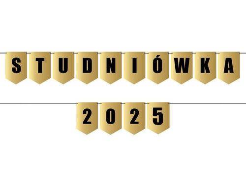 Duży baner na studniówkę złoty