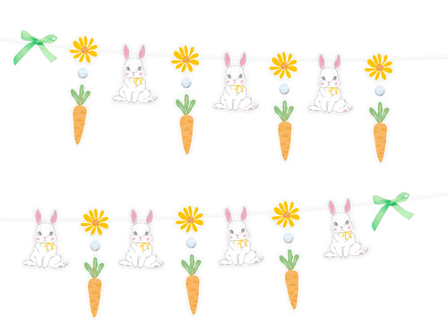 Girlanda Króliki Wielkanocne - 240 cm - 1 szt.