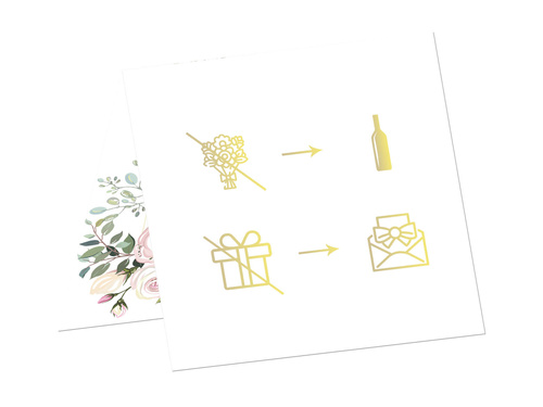 Zaproszenie personalizowane na ślub z kopertą - 6 szt.