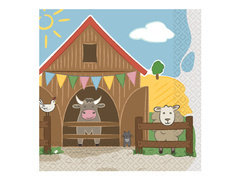 Serwetki urodzinowe Farma - 33 cm - 16 szt.