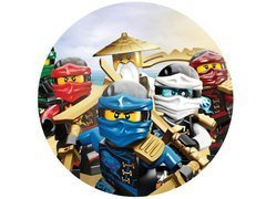 Dekoracyjny opłatek tortowy Ninjago - 20 cm