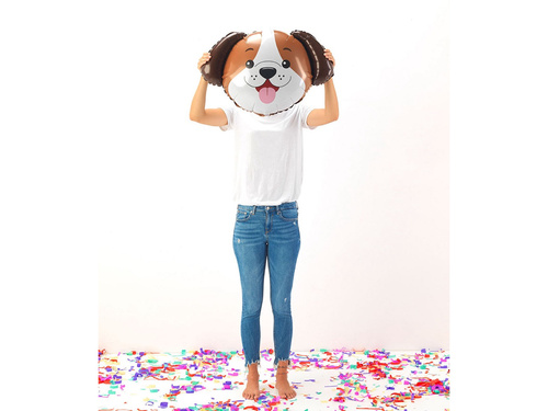 Balon foliowy Głowa Psa - 65 x 39 cm - 1 szt.