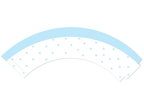 Papilotki na babeczki na roczek chłopca - 6 szt.
