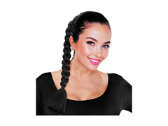 Czarny doczepiany warkocz