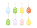Dekoracja wisząca pisanki - 6 szt.