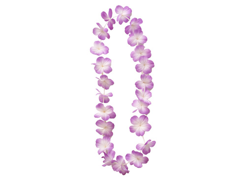 Naszyjnik hawajski fioletowo-biały - 90 cm - 1 szt.