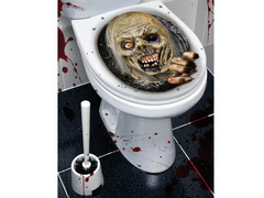 Naklejka na deskę toaletową Zombie na Halloween