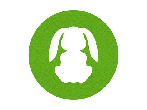 Podstawka pod kubek - Zajączek - 10 cm - 4 szt.