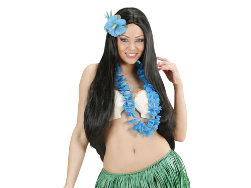 Hawajska przypinka kwiatek błękitny - 1 szt.