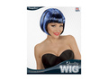 Czarno-niebieska peruka z modnymi pasemkami