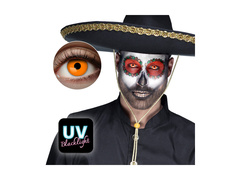 Soczewki kontaktowe pomarańczowe UV Flash - 1-miesięczne