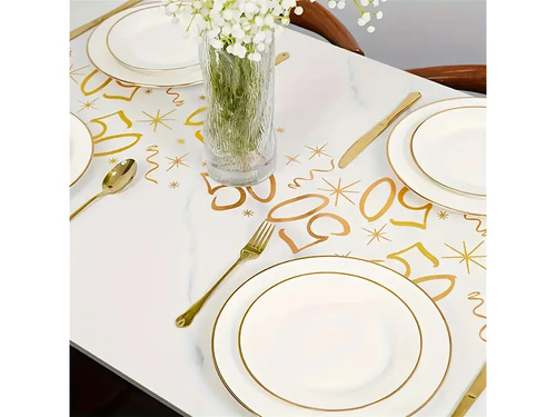 Dekoracja bieżnik na stół z nadrukiem na 50 urodziny - 28 cm x 5 m - 1 szt.