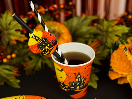 Kubeczki papierowe na Halloween Nawiedzony Dom - 250 ml - 6 szt.