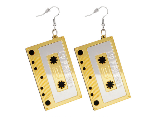 Kolczyki Kasety Disco - 1 para